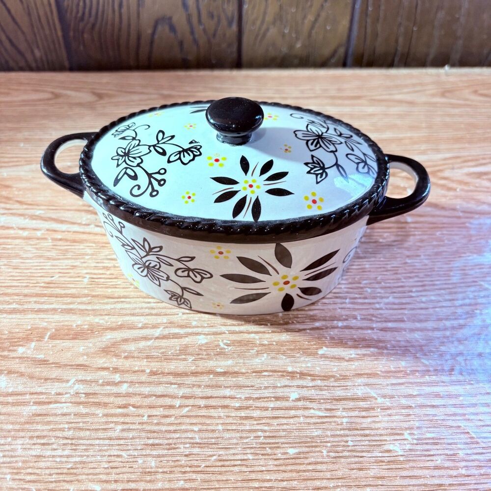 Temptations By Tara Old Word Black Classic 12Oz Oval Lidded Oven Dish